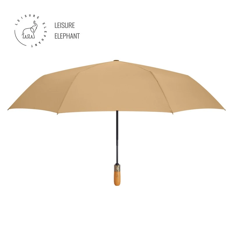 compact umbrella with wooden handle2